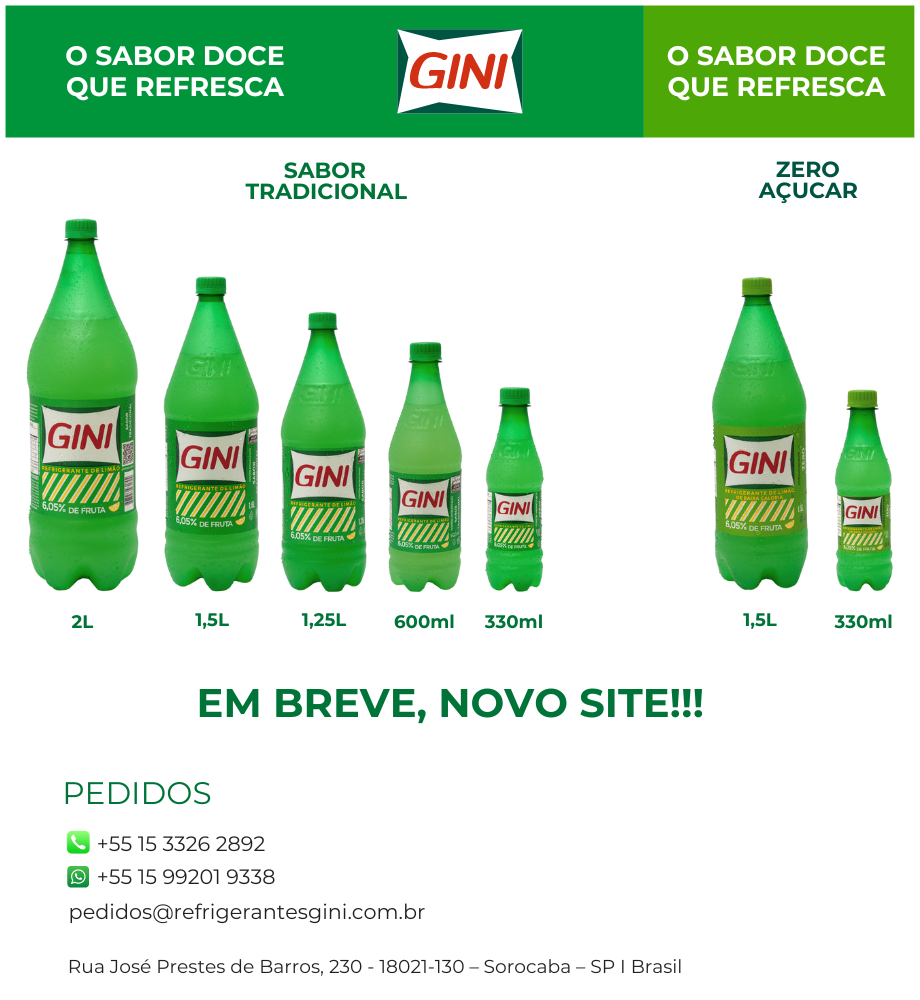 GINI - O SABOR DOCE QUE REFRESCA